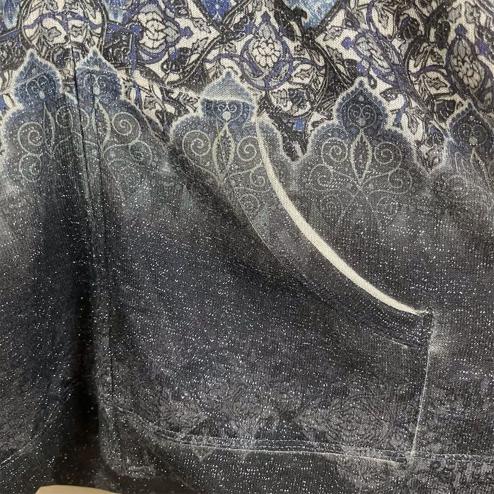 Chico's Zenergy Women's Paisley Print Jacket Size Large (16-18) Boho Full Zip - Picture 4 of 9